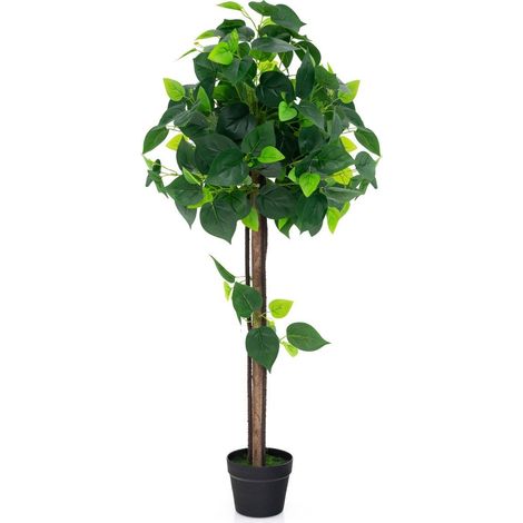 Arbol de hortensias artificial en maceta con tronco de madera autentica arbol de seda artificial decorativo
