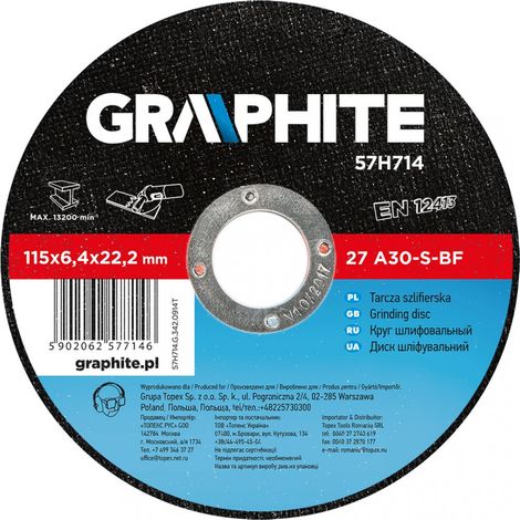 Disco abrasivo per metallo 115 x 6,4 x 22,2 mm, 27 A30-S-BF (1/2)