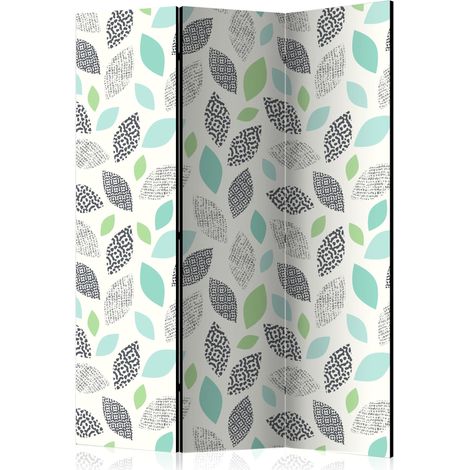 Paravento - Patterned Leaves [Room Dividers] - 135x172 (1/4)