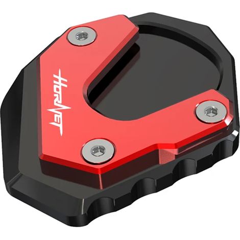 (Hornet rouge) Compatible avec HONDA CB750, CB 750, 600, 900, CB600F et 900F HORNET. Accessoires moto : rallonge de béquille latérale, plaque d'extension, maxpower (1/4)