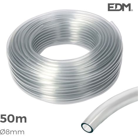 Transparenter Glasschlauch innen ø 8mm außen ø 12mm Rolle 50m