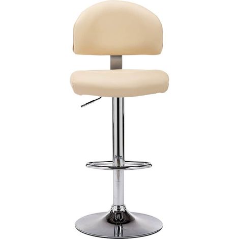 Maison Exclusive - Barhocker Cremeweiß Kunstleder (1/5)