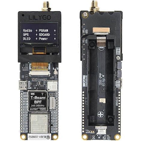Placa de desarrollo LILYGO T-BEAM BPF 144-148 MHz, módulo RF inalámbrico ESP32-S3, pantalla OLED de 0,96 pulgadas, módulo LoRa SX1278 BPF. (1/5)