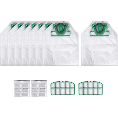 Repuestos para aspiradora Kobold VK200 FP200, bolsa de repuesto, filtro, 8 filtros VK200 + 2 filtros HEPA + 12 fragancias (1/5)