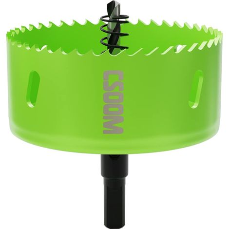 Scie cloche bi-métal pour travaux dans les plaques de plâtre, le plastique, le bois, les métaux, la tôle d'acier fine, outil de perçage haute performance, taille 100 mm (1/5)