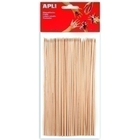 PALILLOS REDON. MADERA 20cm. B/50 - Pack de 5 unidades