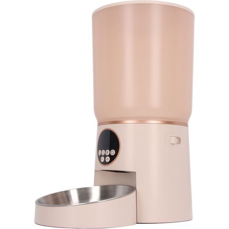 Distributeur automatique de croquettes pour chat avec minuterie intelligente, 5 L, double alimentation, bouton couleur café, type (1/5)