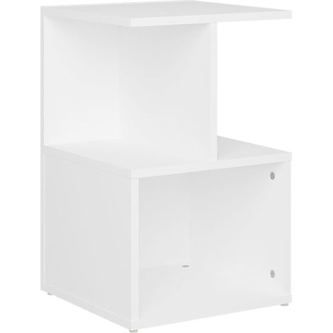 Maison Exclusive - Mesita de noche madera de ingeniería blanca 35 (1/5)