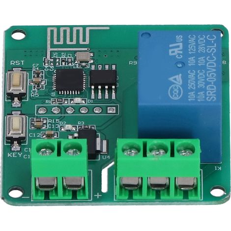 Module relais WiFi sans fil, carte de commande à distance, accessoire de commande, 5 V CC, 10 A, ESP82661 canal (1/5)