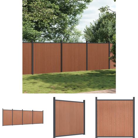The Living Store Zaunelement Braun 699x186 cm WPC - Zaunfelder (1/5)