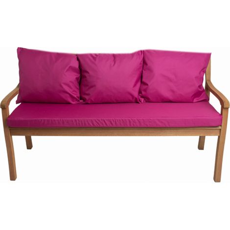 Coussins pour banc 160x50x7/3x50x56cm, coussins pour Banquette jardin Rose, coussins pour banc interieur, Coussins 3places pour balancelle (1/5)