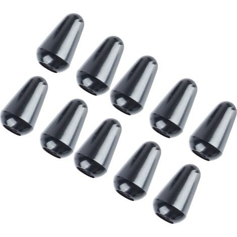 10 Pièces Capuchons Boutons pour Commutateur Guitare, Accessoires Noir Universels 3 et 5 Positions, Sélecteur Électrique (1/5)