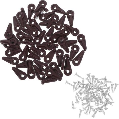 Lot de 50 clips de fixation pour verre couleur marron (1/5)