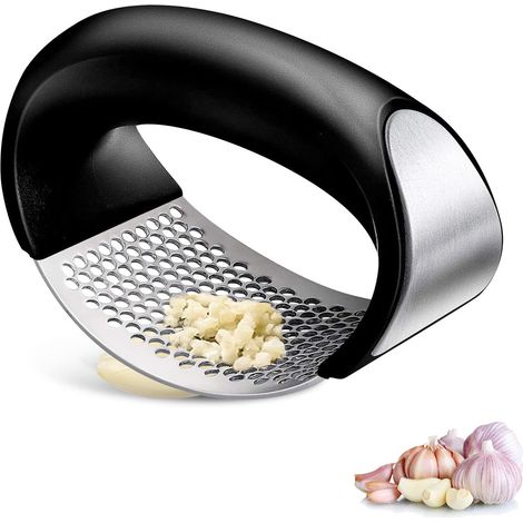 Prensa de ajo profesional, prensa de ajo manual, mango ergonómico, cocina (1/5)