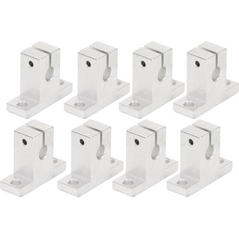 Lot de 8 supports de guidage de tige de serrage pour rail de mouvement linéaire en aluminium pour arbre, accessoire pour imprimante 3D (1/5)