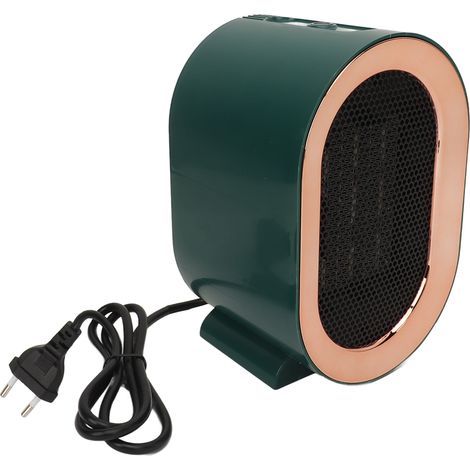 Radiateur électrique 1200W silencieux, protection surchauffe, arrêt automatique, vitesse réglable, ventilateur céramique PTC pour bureau, hiver, vert, fiche EU 220V (1/5)