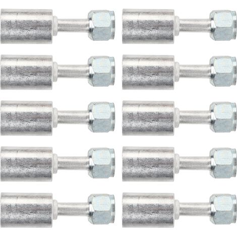 10pcs Raccords de tuyau de climatisation R12, manchon 3/8in coudé 180° en aluminium pour auto, camion, engin de chantier (1/5)