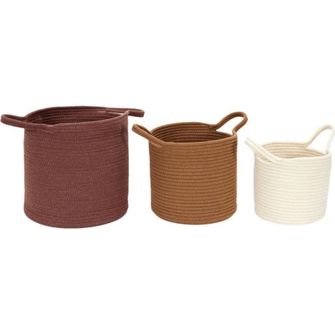 Lot de 3 paniers de rangement SAHARA (1/5)