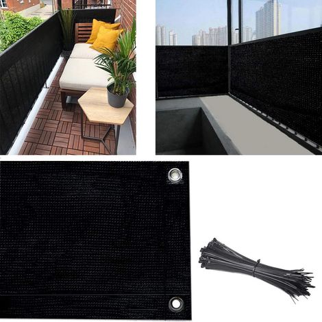 Écran de confidentialité pour balcon, écran de confidentialité, réduction de la visibilité UV, écran de clôture pour balcon, appartement, cour, patio, porche, jardin (1/5)