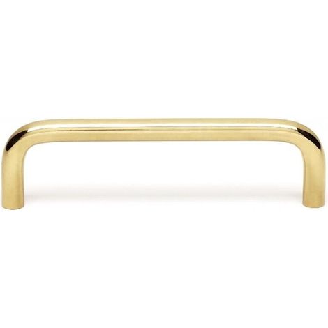 Poignée de meuble design, distance entre les trous 128 mm, pour cuisine, salle de bain, étagère, alliage d'aluminium, or, 2 pièces (1/5)