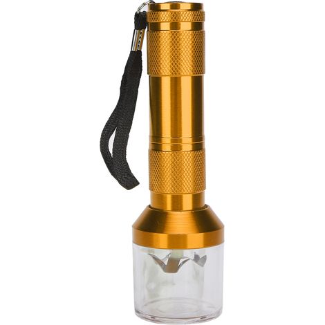 Mélangeur à poudre électrique en aluminium, broyeur à herbes et tabac, outil de broyage pour poudre fine, machine de mixage dorée, pour épices et plantes. (1/5)