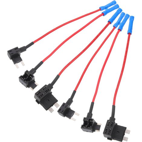 Porte-Fusibles en Ligne Robustes 6 Pièces pour Voiture Kit de Câblage Fixe et Dérivations de Fusibles pour Accessoires Automobiles (1/5)