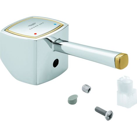 Grohe Hebel für Einhandmischer, mit Temperaturanzeige Rot/Blau, Chrom, 42645000 (1/2)