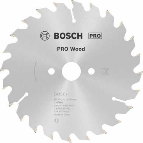 Lame de scie circulaire PRO Wood 150 x 2,4 x 20 mm Bosch - 2608640592 - Lame de scie circulaire PRO Wood 150 x 2,4 x 20 mm Bosch - 2608640592 (1/5)