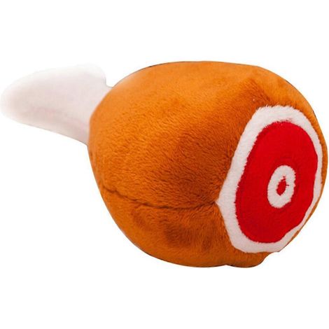 Jouet pour chien en peluche couineuse en forme de pilon de poulet pour jouer (1/5)