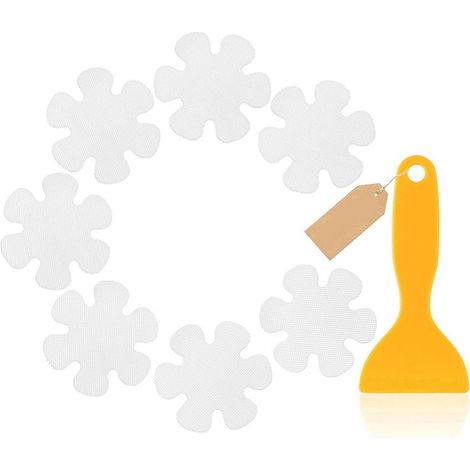 Lot de 20 autocollants antidérapants pour baignoire et douche, avec raclette. (1/5)