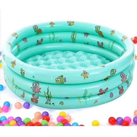 Piscine Enfant,Piscine Gonflable Ronde,100x35cm Pataugeoire Gonflable,Piscine d'eau pour Enfants Intérieur et Extérieur (1/4)