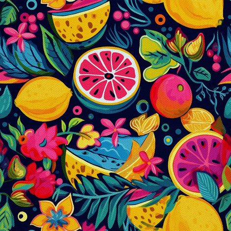 Tela decorativa para exteriores Oxford - Motivo frutal  DX6091 (1/5)