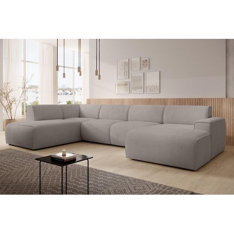AX LIVING XXL Sofa U Form Didim Beige 378cm breit modern & großzügig L
