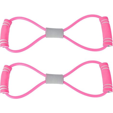 Bande d'exercice de 8 Formes, 2pcs Outil de Musculation pour Entraînement à Domicile, Yoga, Pilates, Bras Tirés vers Le Haut (1/5)