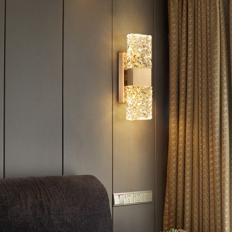 Applique Murale en Cristal Nordique - Applique Murale LED Dorée Moderne, pour Salon Chambre Cuisine Couloir Éclairage Intérieur (1/5)