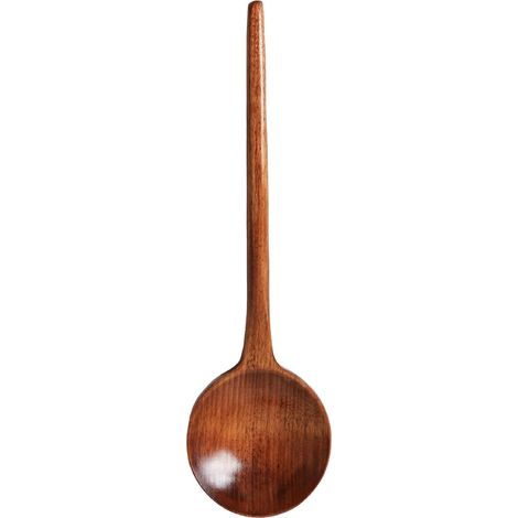 2 cuillères à soupe en bois - Cuillère à long manche pour cuisine et service (1/5)