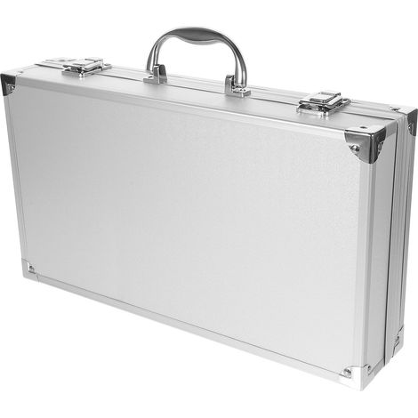 Mallette Rigide en Alliage D'aluminium Blanche Grosse Capacité, Légère et Facile à Transporter, pour Outils et Usage Extérieur (1/5)