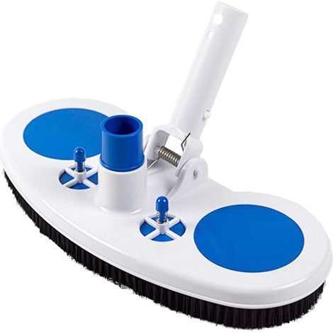 Tête d'aspirateur piscine 13,5 pouces pour piscine enterrée hors sol vinyle, accessoire nettoyage spa avec base lestée et brosses (1/2)