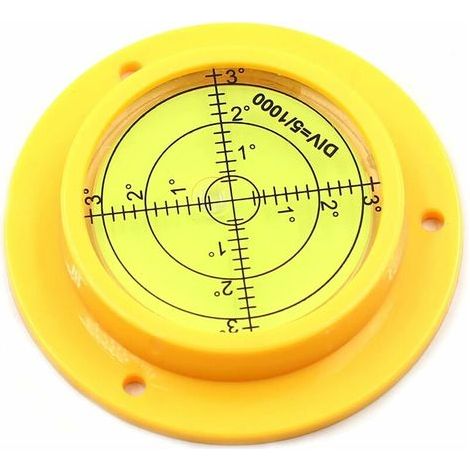 Niveau à bulle circulaire haute précision 90 mm avec trous de montage pour camping-car (1/5)