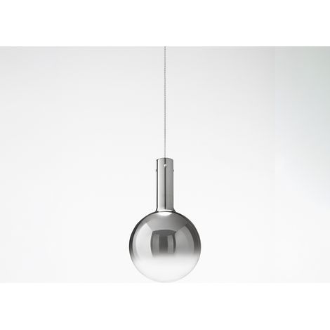Vetro Fumè Specchiato Sfumato Serie Ampolla D25Cm Con Cavo 200Cm