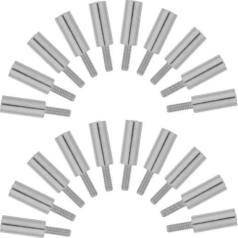 20 Pièces Vis de Reliure Rondes M2x10 6mm en Acier Inoxydable Goujons Mâle Femelle, Maintien de L’alignement et Réparation DIY Rapide, pour Album Photo et Reliures (1/5)