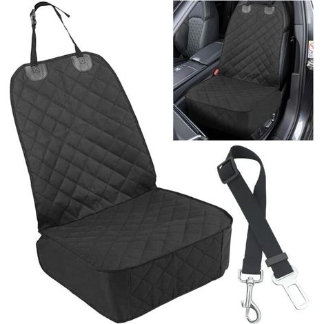 Protection de siège arrière de voiture noire pour chiens, animaux domestiques, enfants, passagers de taxi Résistant aux rayures, imperméable Taille universelle, 1 siège (1/5)