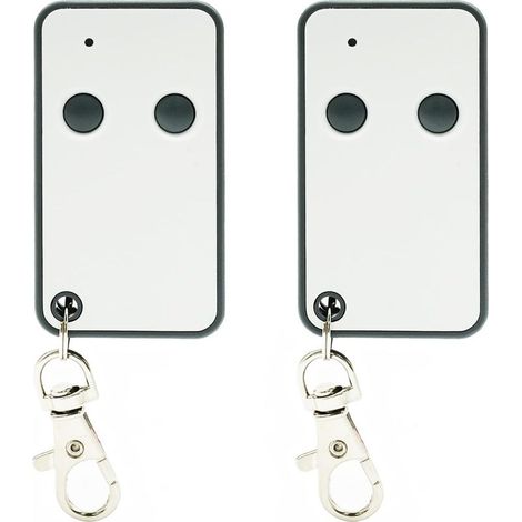 433,92 Télécommande Portail, 2 Canaux Télécommande Porte de Garage Compatible avec Télécommande Roger E80 TX52R/E80 TX54R/ H80/TX1M80, Code Fixe, Bip Portail Porte De Garage, Lot de 2 (1/5)