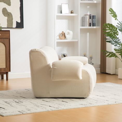 Canapé modulaire compressible en chenille,mousse 30D haute résilience,facile à déplacer,sol antidérapant,idéal pour salon,beige.(HA)