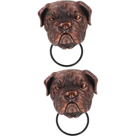 poignées décoratives en forme de tête de chien en résine (1/5)