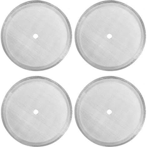 Pack de 4 filtres de remplacement French Press, filtre réutilisable en maille d'acier inoxydable pour machine à café French Press de 1000 ml / 34 oz / 8 tasses (1/5)