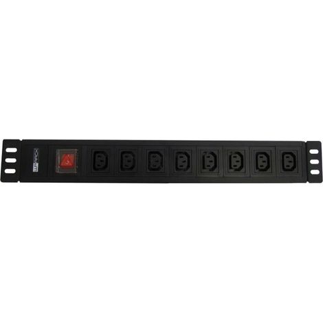 WP WPN-PDU-I05-08 Unita' di Distribuzione dell'Energia 1U 8 Prese IEC C13 Spina Italiana 16A Alluminio colore Nero (1/2)