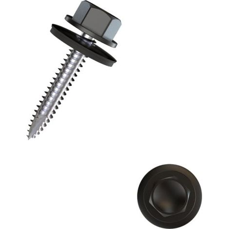 Connex Bohrschrauben 4.8 x 35 mm Sechskant - 100 Stk. anthrazitgrau Blechschrauben (1/2)