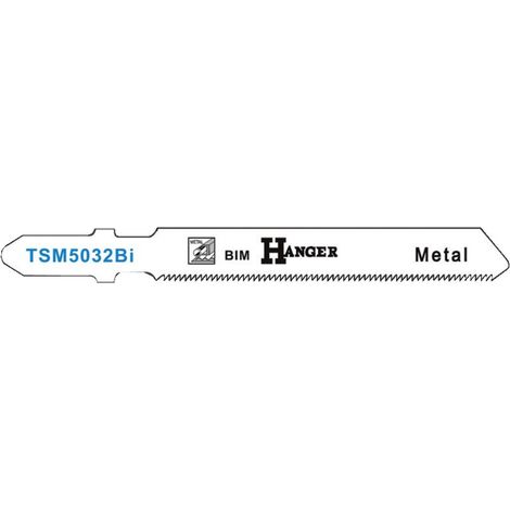 Pack de 5 lames de scie sauteuse TSM5032Bi pour métal 50mm - HANGER - 150209