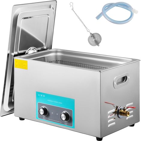 Nettoyeur Ultrasonique 22L, Acier Inoxydable 304, Contrôle par Bouton, avec Chauffage et Minuterie pour Bijoux, Montres, Lunettes, Circuits Imprimés, Prothèses Dentaires et Petites Pièces Dentaires (1/5)